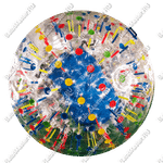 Светящийся зорб «Neo» ТПУ, диаметр 2,2 м, с усиленными сидениями