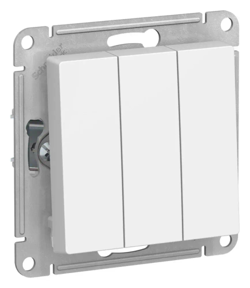 ATLASDESIGN 3-клавишный ВЫКЛЮЧАТЕЛЬ, сх.1+1+1, 10АХ, механизм, ЛОТОС