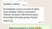 Vidadi Hacıyev: Bu kitabdan sonra umuram ki daha ne&ccedil;ə kitaplar sifariş verəcəyəm. Y&uuml;ksək səviyyəli xidmətinizə g&ouml;rə minnətdar olmaqla ya...