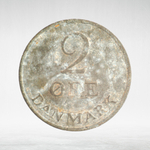 Denmark, 2 Øre - Frederik IX, 1957, F