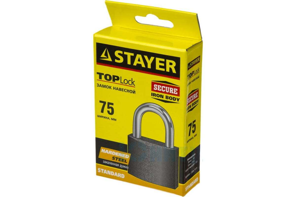 Навесной замок STAYER STANDARD 75 мм 37160-75