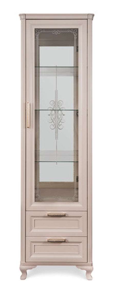 Мокко (Эра) Витрина однодверная (бежевый)