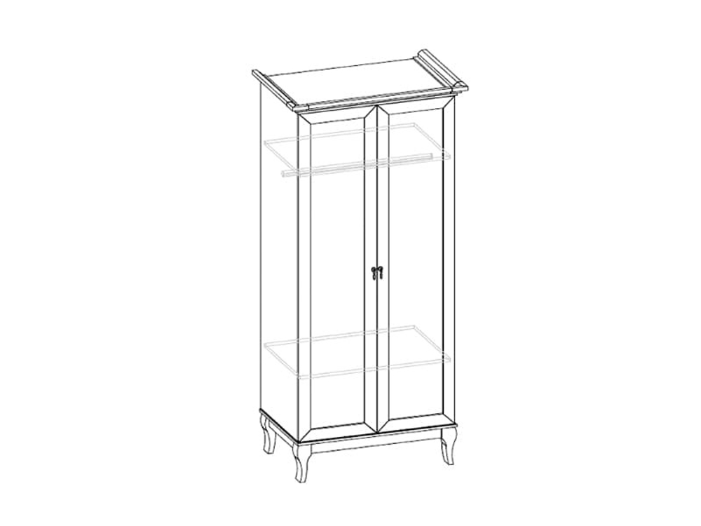 Шкаф распашной Оливия -2, дуб зеленый