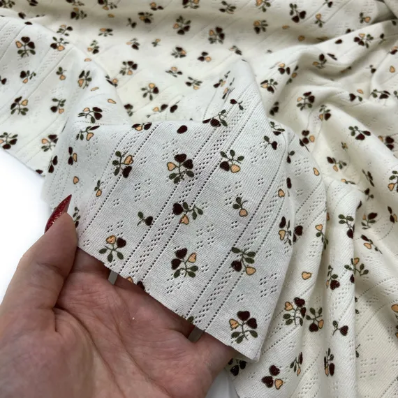 Рибана ажурная, молочная/сердечки