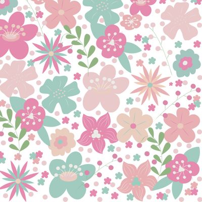 Паттерн из простых цветов