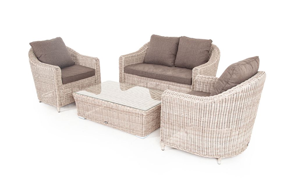 "Кон Панна" лаунж-зона из искусственного ротанга, цвет бежевый