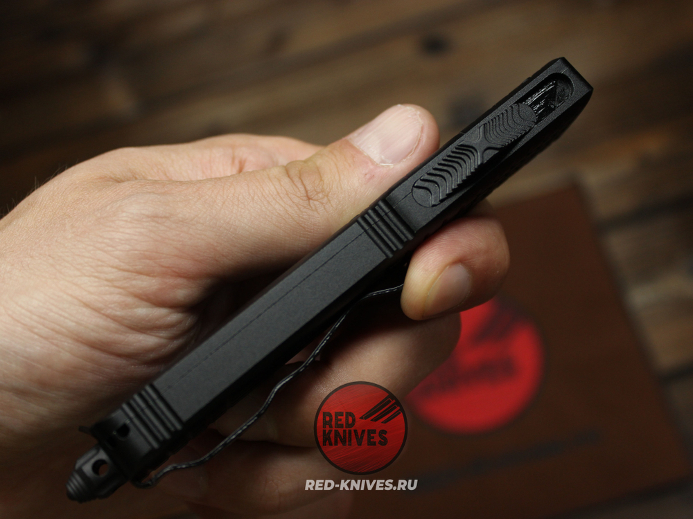Нож Microtech Ultratech Delta Shadow Frag T/E - черный клинок танто + запчасти МТ1