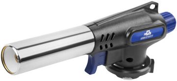 Горелка газовая на цанговый баллон, пласт.корпус, с пьезоподжигом, вращение 360°, сопло 22 мм