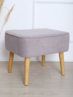 Пуф "Donatello" букле мех серый/натурал