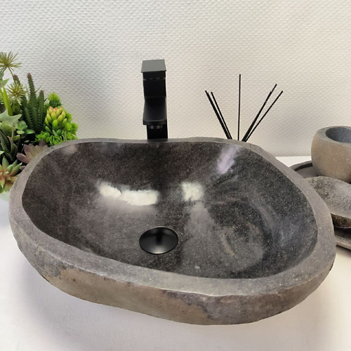 Раковина из речного камня RS-62786 (48*40*16) 56