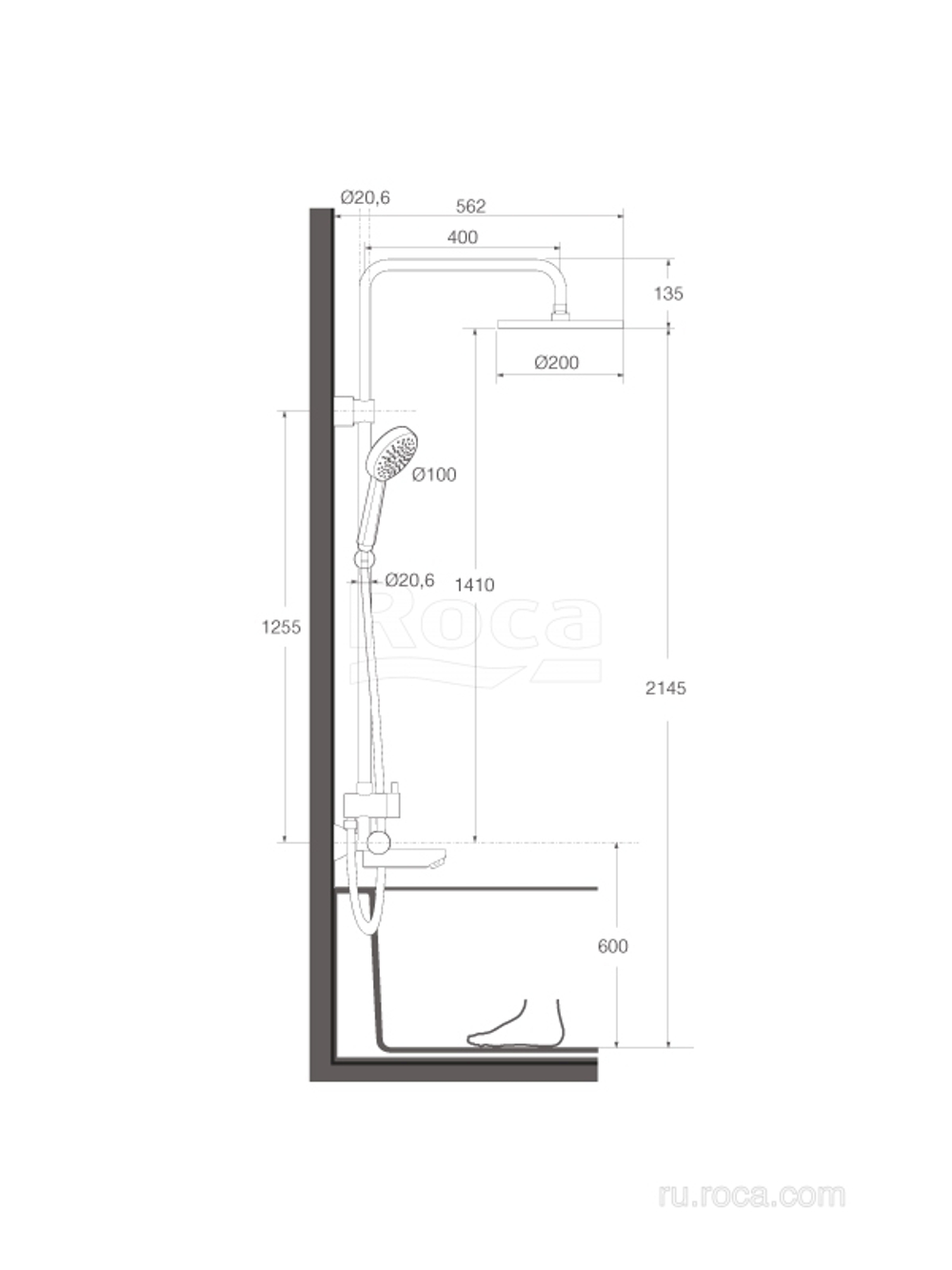 Душевая стойка Roca Victoria-T 5A2718C00