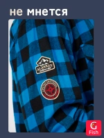 Мужская рубашка фланелевая Alaskan синяя клетка XXXL