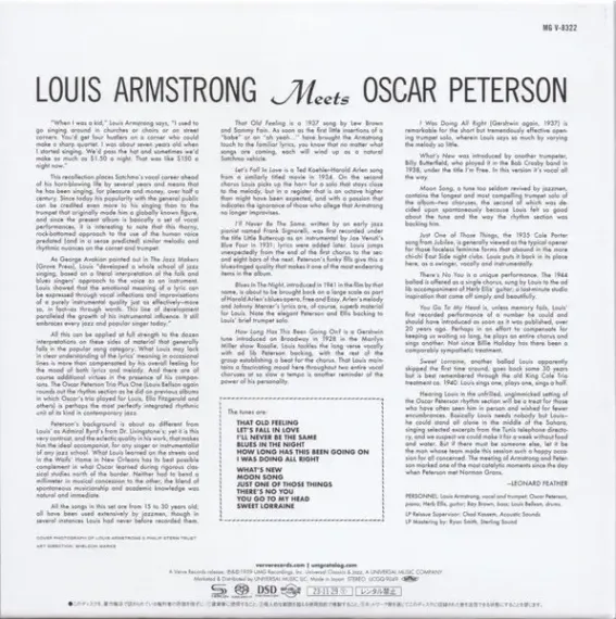 Louis Armstrong, Oscar Peterson – Louis Armstrong Meets Oscar Peterson - SACD