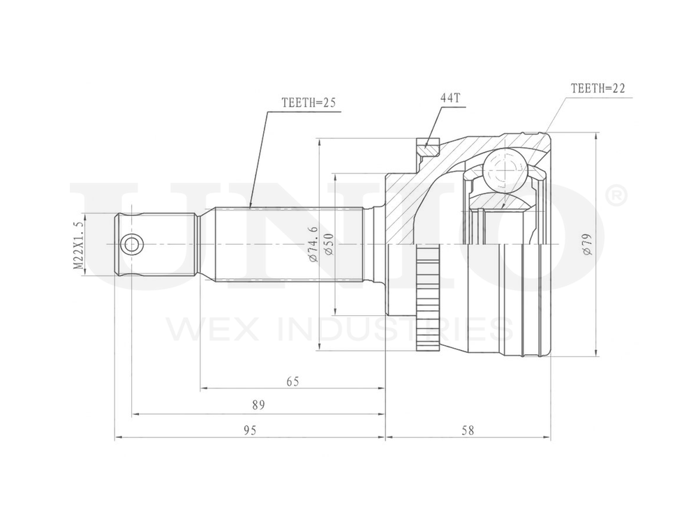 ШРУС внешний UNIO CVJ-20015