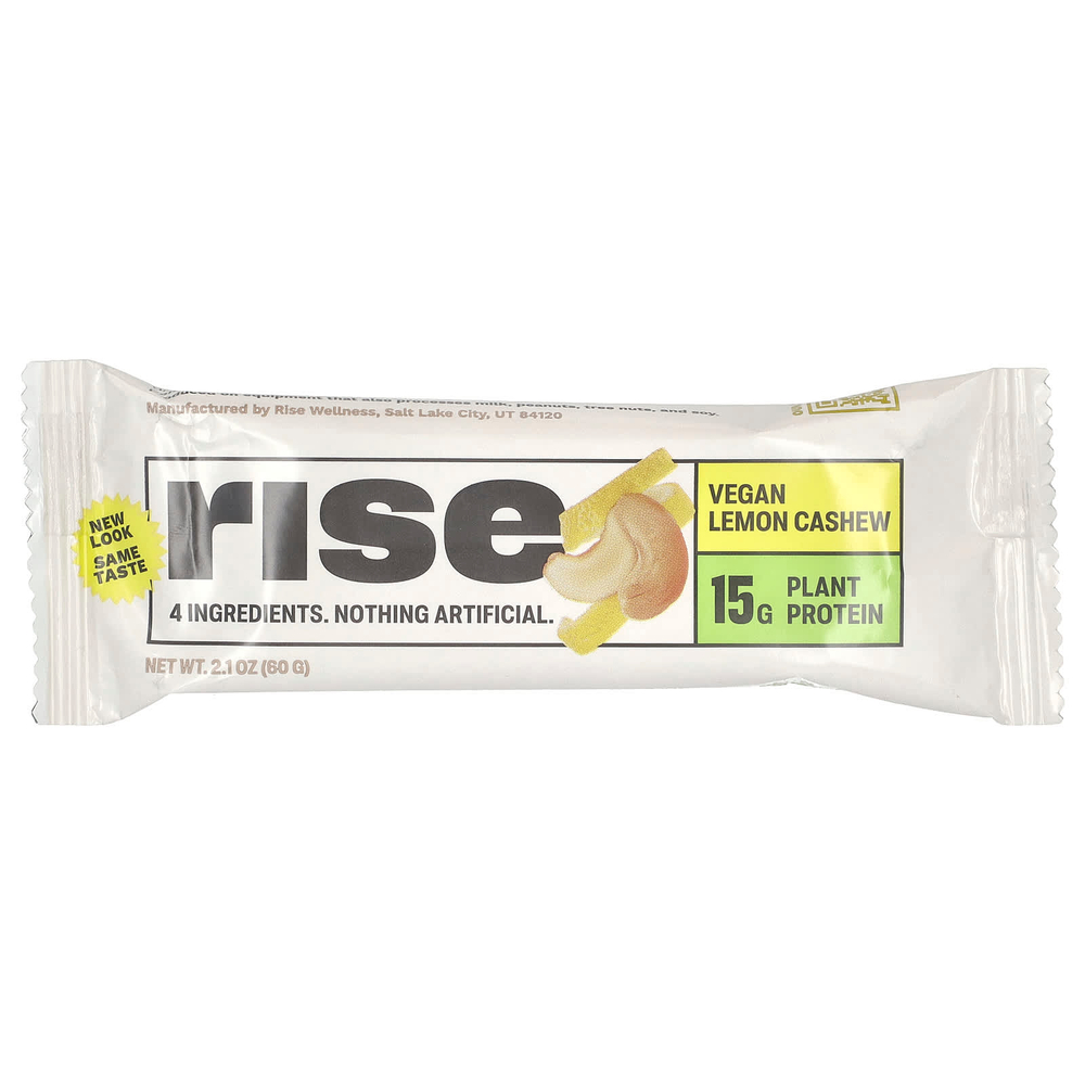 Rise Bar, Protein Bar, лимонный кешью, 12 батончиков, 60 г (2,1 унции)