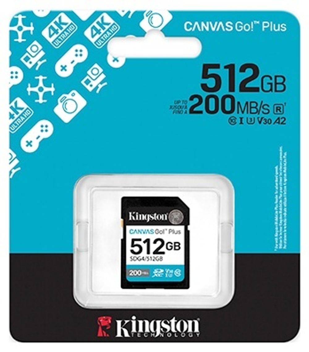 Карта памяти Kingston Secure Digital XC SDG4/512GB 512 Гб