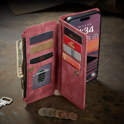 Многофункциональный чехол-кошелек CaseMe 3 in 1 Matte Wallet для iPhone 17 Pro Max