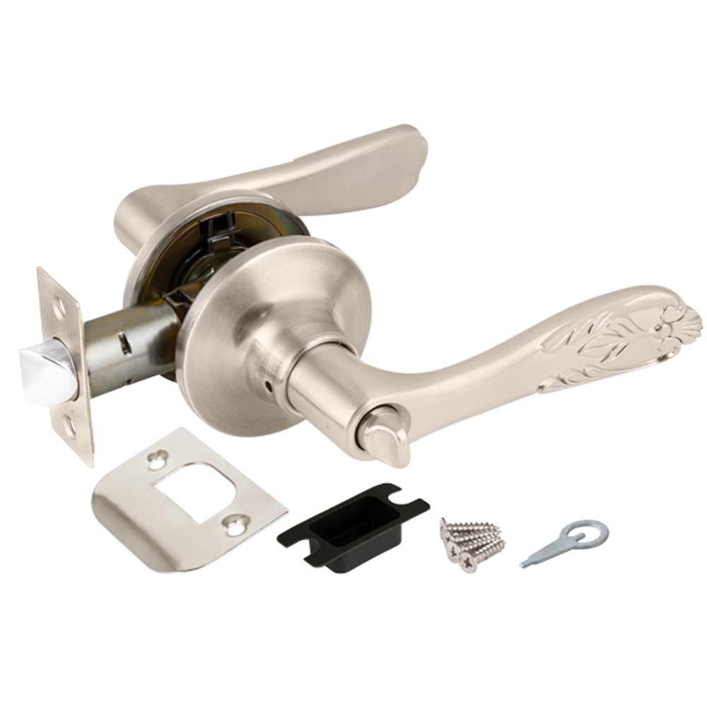 Ручка защелка DK633 SN-BK (6033 SN-B) (фик.) мат. никель