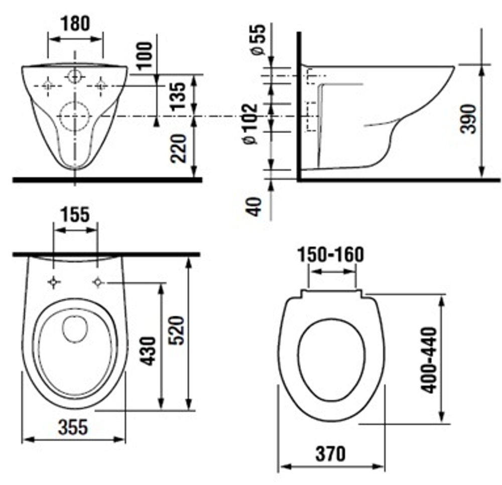 Комплект инсталляции с унитазом Roca MATEO 893100010 с  сиденьем микролифт и клавишей смыва