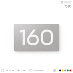 Номер на дверь 160, табличка на дверь для офиса, квартиры, кабинета, аудитории, склада, серый 120х70 мм, Айдентика Технолоджи