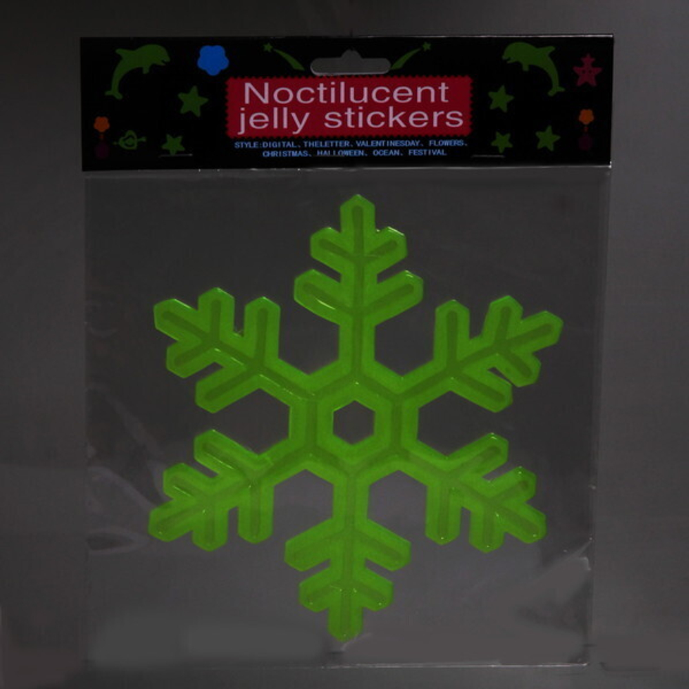 Наклейка декоративная «Сказочная снежинка» 26*20 см (светится в темноте)