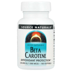 Source Naturals, Бета-каротин, 7500 мкг (25000 МЕ), 100 мягких таблеток
