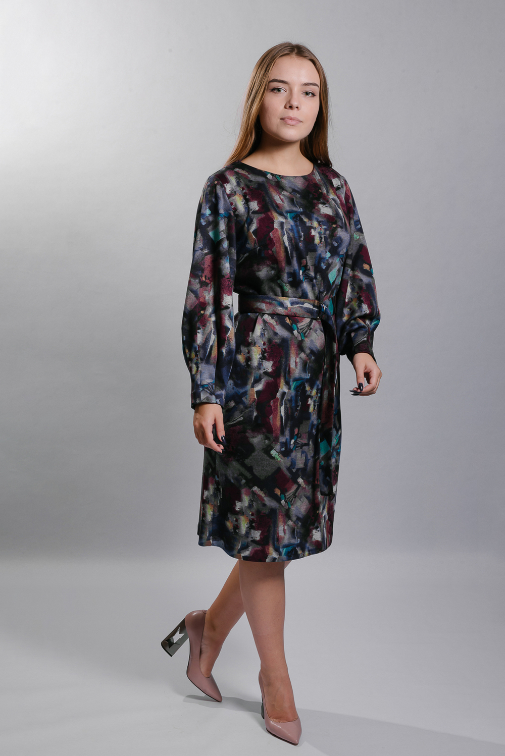 Трикотажное платье 2445оп, Мозаика #159М052445оп