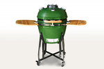 Керамический гриль-барбекю с окошком 22 дюйма (зеленый) (57см)