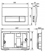 ПЭК Laufen PRO чаша унитаза подвесная Rimless с инсталляционной системой, тонким сиденьем микролифт и клавишей смыва, хром глянец (Z.RU93.0.761.5)