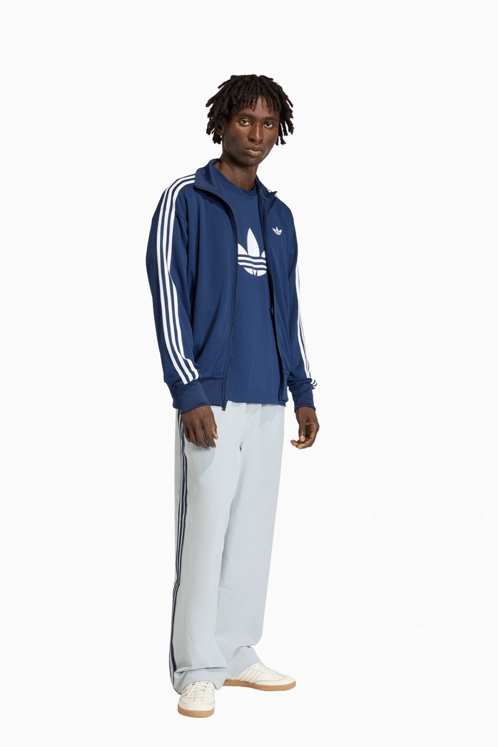 Кофта adidas Firebird Adicolor Mesh Track Top - темно-синий