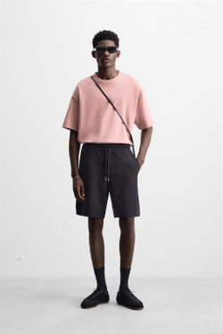 ZARA ФУТБОЛКА С НАДПИСЬЮ, ПАСТЕЛЬНО-РОЗОВЫЙ