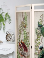 Ширма деревянная с картинками " Птички"