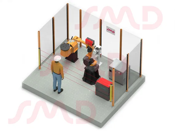 Роботизированный сварочный комплекс GSX с двухосевым позиционером Robaxis