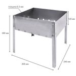 Мангал сборный стальной, размер 300х240х300 мм, в пленке, 701722