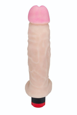 Большой вибратор-реалистик - 25,7 см. (Цвет: телесный)