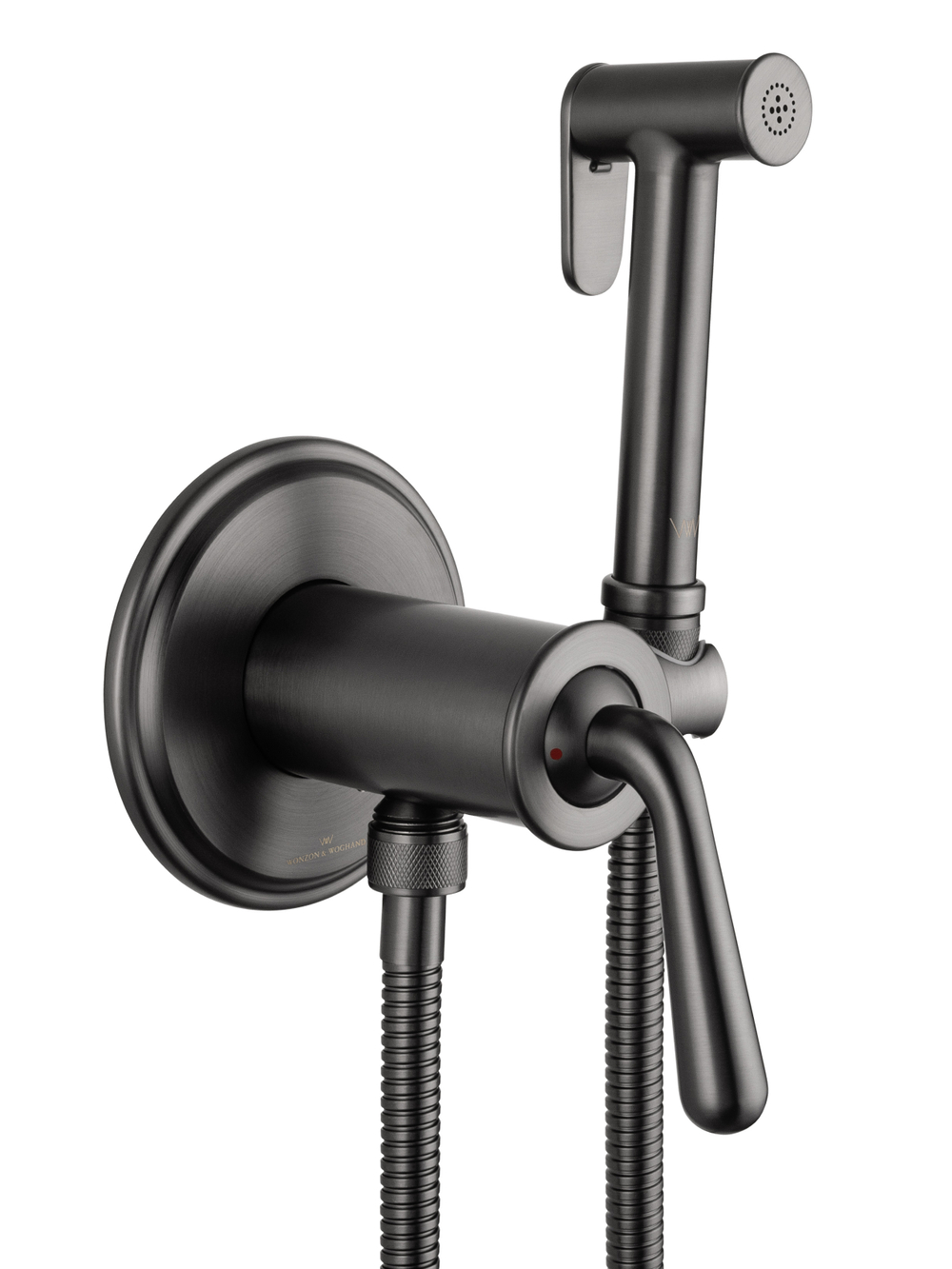 Смеситель с гигиеническим душем встраиваемый WONZON & WOGHAND STEAM, Темный графит (WW-88829008-BGM)