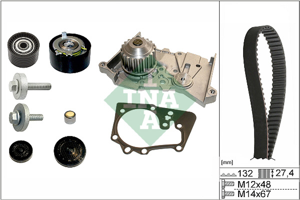 INA - 530063930-INA - Water Pump & Timing Belt Set - << PROVJERITE LISTU DIJELOVA NA TIPKU ISPOD KATALOSKOG BROJA