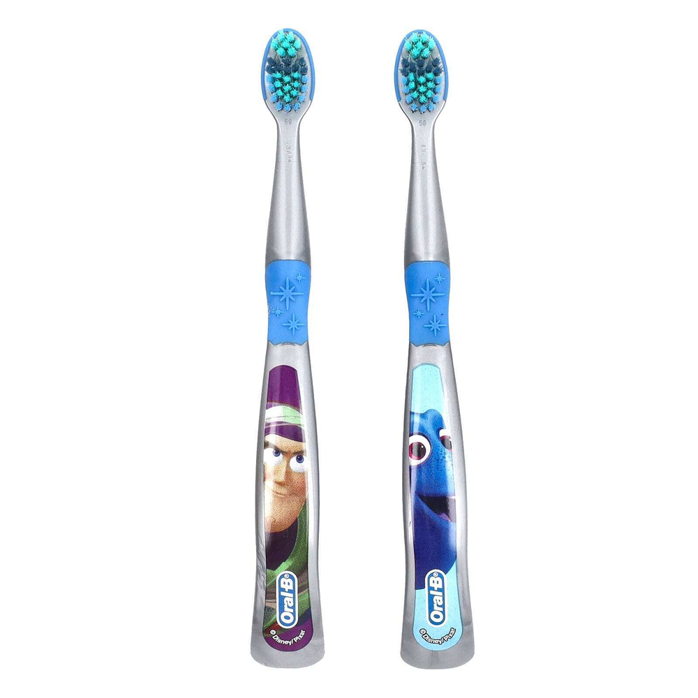 Oral-B, зубная щетка, очень мягкая, для детей от 3 лет, Pixar, 2 шт.