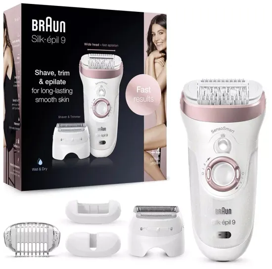 Эпилятор Braun 9725 Silk-epil 9 SensoSmart, белый