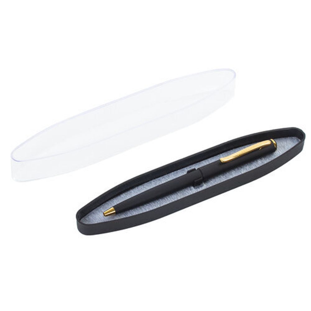 Ручка подарочная шариковая BRAUBERG "Maestro", СИНЯЯ, корпус черный с золотистым, линия письма 0,5 мм, 143470