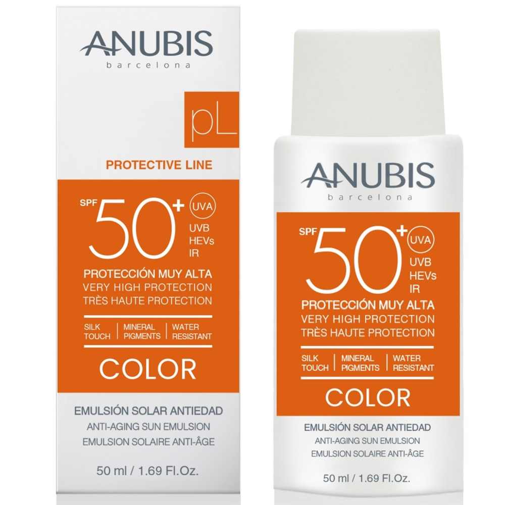 Антивозрастная солнцезащитная эмульсия с тоном СПФ 50+ | COLOR SPF50+ Anti-Aging Sun Emulsion, 50 мл