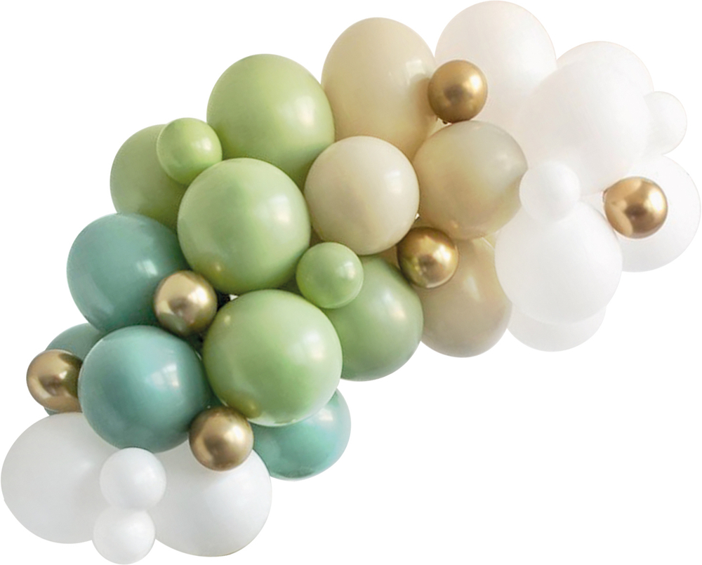 Гирлянда из воздушных шаров, Набор №16, Ассорти, Хром, 45 шт Шаринг