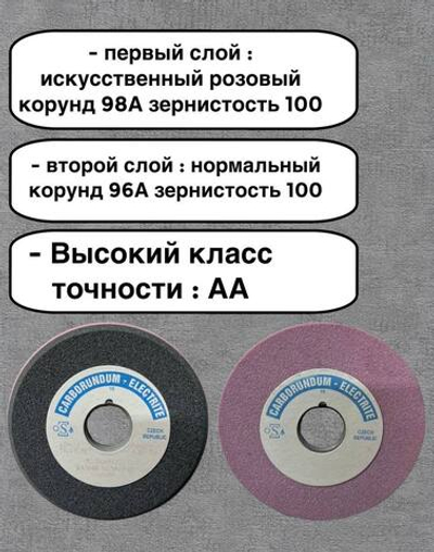 CARBORUNDUM ELECTRITE 150х8/3х32 Абразивный заточной круг (сэндвич) двухслойный для заточки ленточных пил