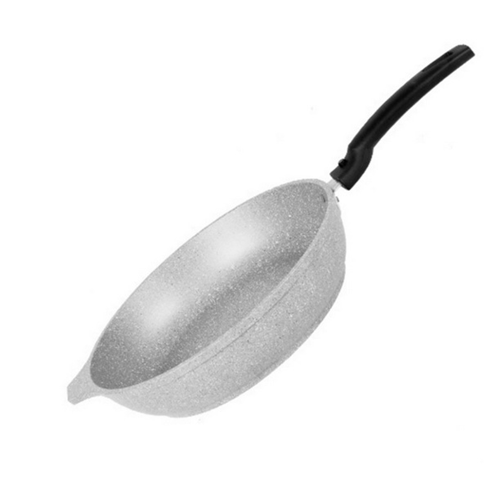 Сковорода 24*6см со съемной ручкой «Soft touch» светлый мрамор смс247а