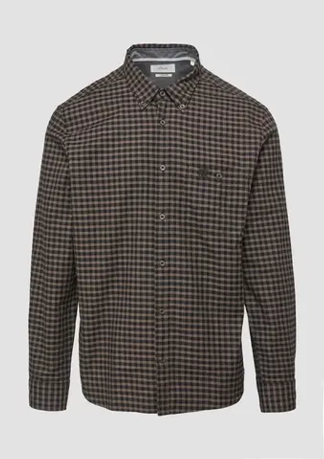 Клетчатая рубашка с воротником на пуговицах s.Oliver