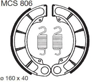 Колодки тормозные барабанные TRW MCS806