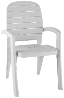 Пластиковое кресло белое, купить с доставкой по Москве!