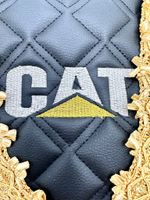 Вымпел тройной CAT (экокожа, черный с золотыми кисточками)