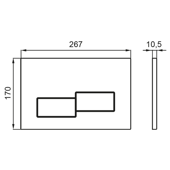 Клавиша смыва BETTOSERB BRICKS хром глянец 41011