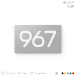 Номер на дверь 967, табличка на дверь для офиса, квартиры, кабинета, аудитории, склада, серая 120х70 мм, Айдентика Технолоджи